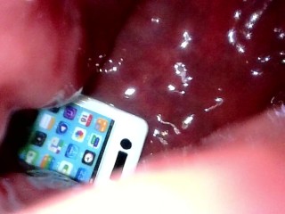 Assisted, you reach into my backside, fishing for your device.