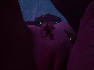 Diula confronts a voracious beast, anal exploration imminent.