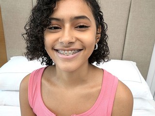 Teen Puerto Rican with braces features in debut adult film.